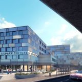 Le futur "Concorde espace culture" comprendra quatre corps de bâtiments distincts. HRS Real Estate SA